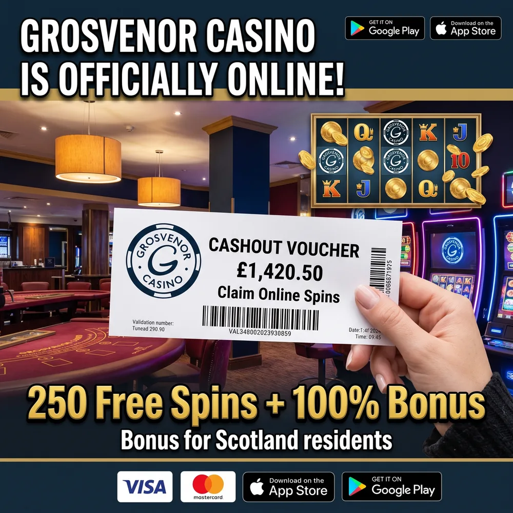 Cash-out ticket, Grosvenor Casino Aberdeen