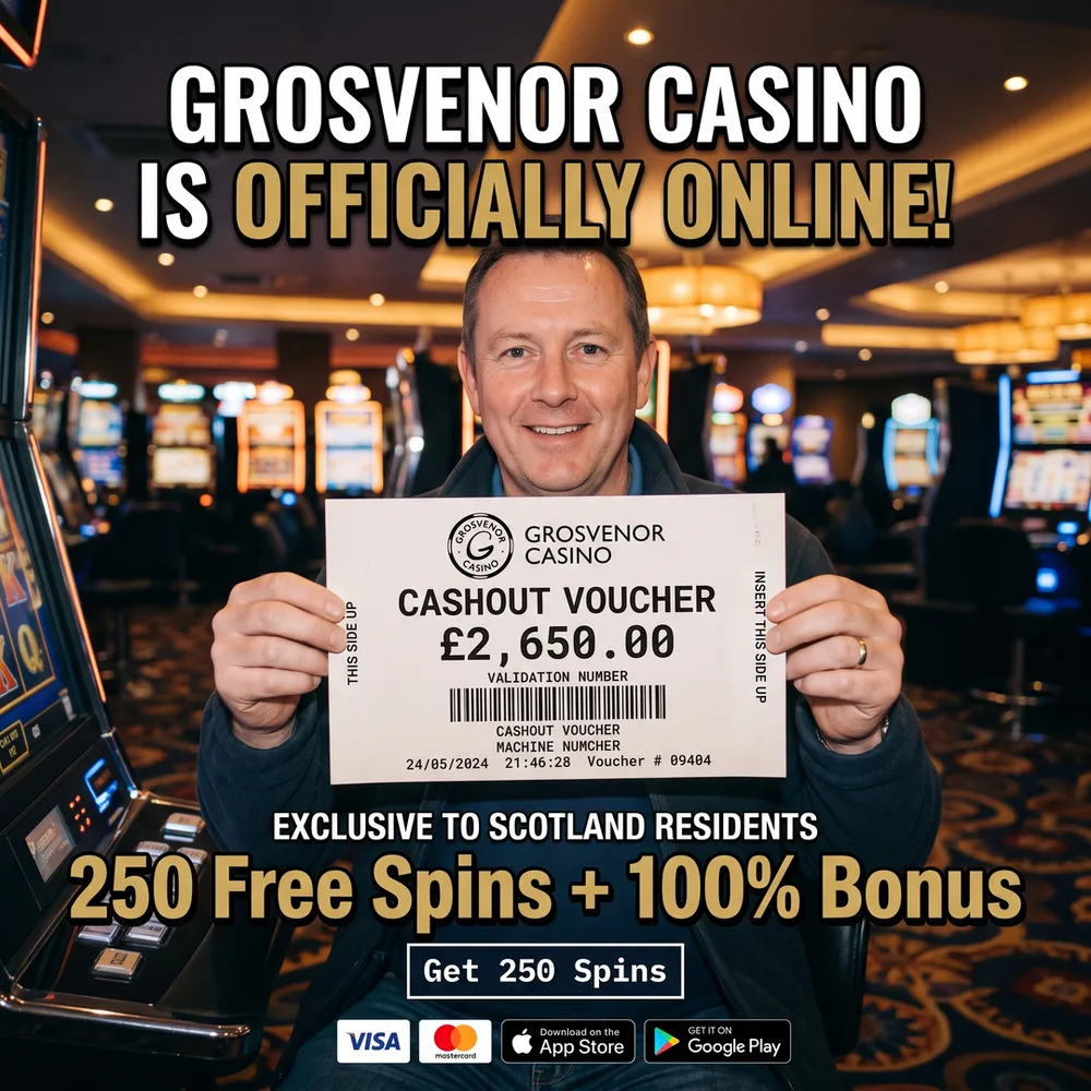 Cash-out ticket, Grosvenor Casino Dundee